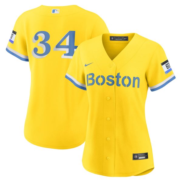 Women's Boston Red Sox David Ortiz Nike Gold City Connect Replica Player Jersey