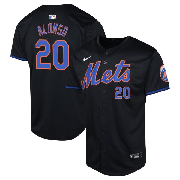 Youth New York Mets Pete Alonso Nike Black Alternate Limited Player Jersey