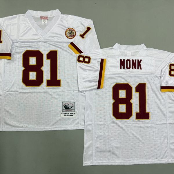 Men's Washington Commanders #81 Art Monk White Jersey