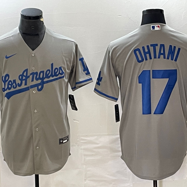 Men's Los Angeles Dodgers #17 Nike Grey Shohei Ohtani Jersey