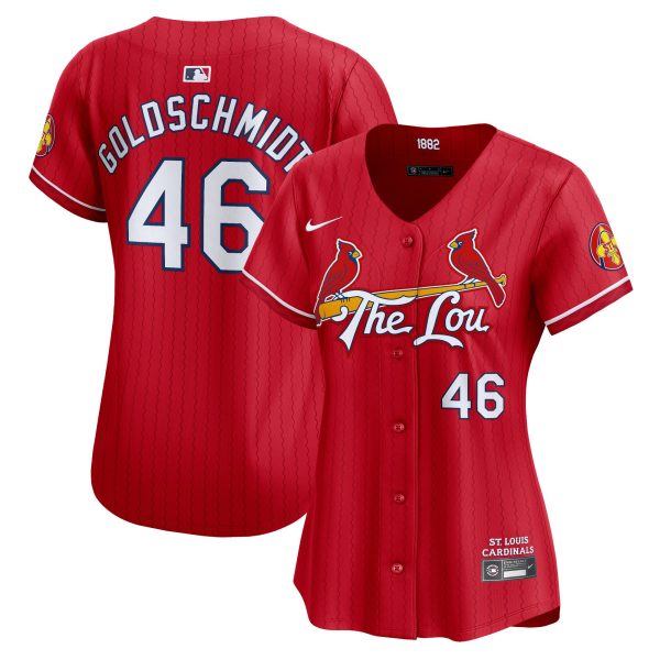 Women's St. Louis Cardinals Paul Goldschmidt Nike Red 2024 City Connect Limited Player Jersey