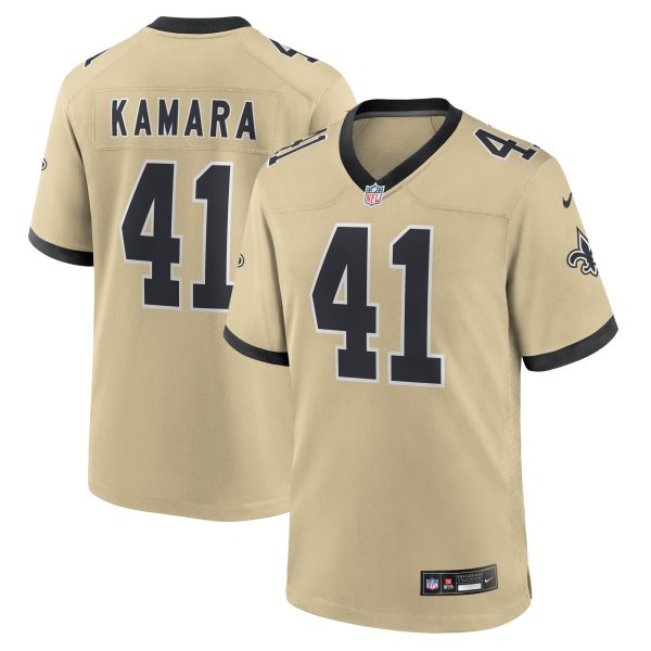 Men's New Orleans Saints #41 Alvin Kamara Nike Gold Gameday Golds Alternate Game Player Jersey