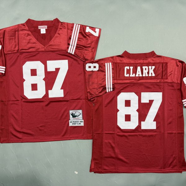 Men's #87 Dwight Clark San Francisco 49ers Red Jersey