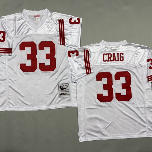 Men's #33 Roger Craig San Francisco 49ers White Jersey