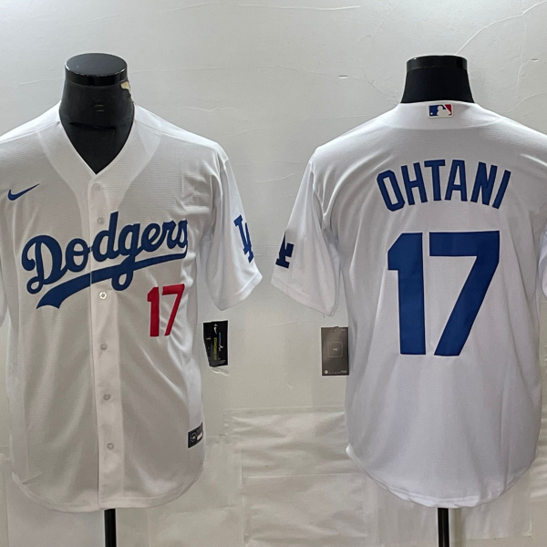 Men's Los Angeles Dodgers #17 Nike White Shohei Ohtani Jersey