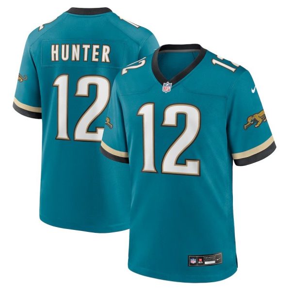 Men's #12 Travis Hunter Jacksonville Jaguars Nike 2025 NFL Draft First Round Pick 2nd Alternate Game Teal Jersey