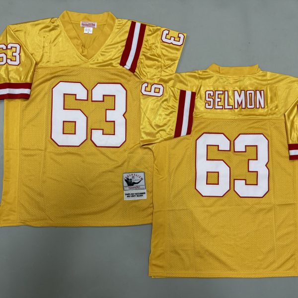 Men's #63 Lee Roy Selmon Tampa Bay Buccaneers Yellow Jersey