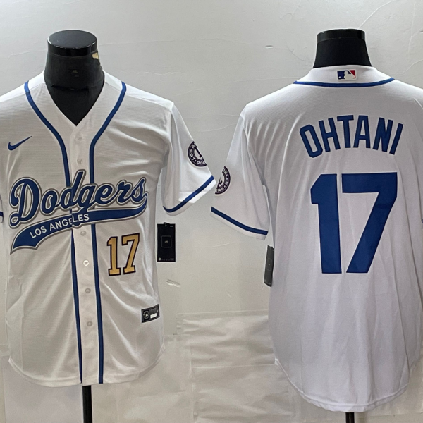 Men's Los Angeles Dodgers #17 Nike White Shohei Ohtani Jersey