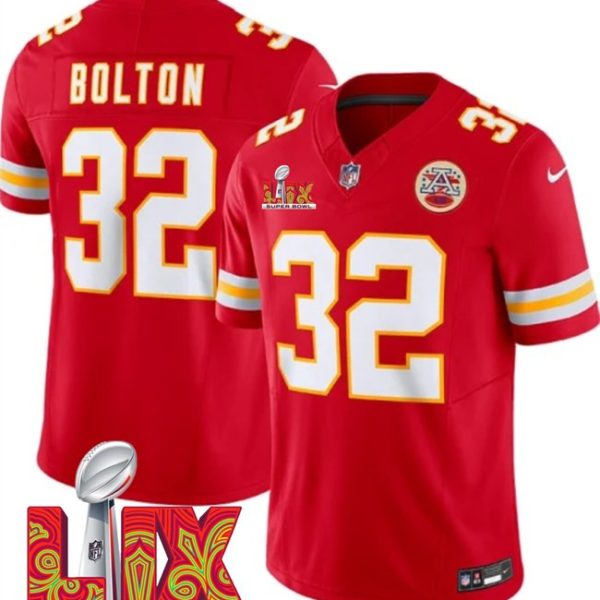 Youth Kansas City Chiefs #32 Nick Bolton Red Super Bowl LIX F.U.S.E. Vapor Limited Stitched Jersey