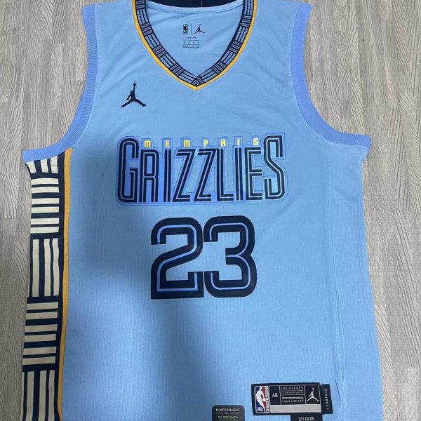 Men's #23 Derrick Rose Memphis Grizzlies Blue City Edition Jersey
