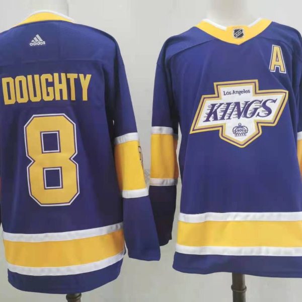 Men's #8 Drew Doughty Los Angeles Kings Purple NHL Jersey