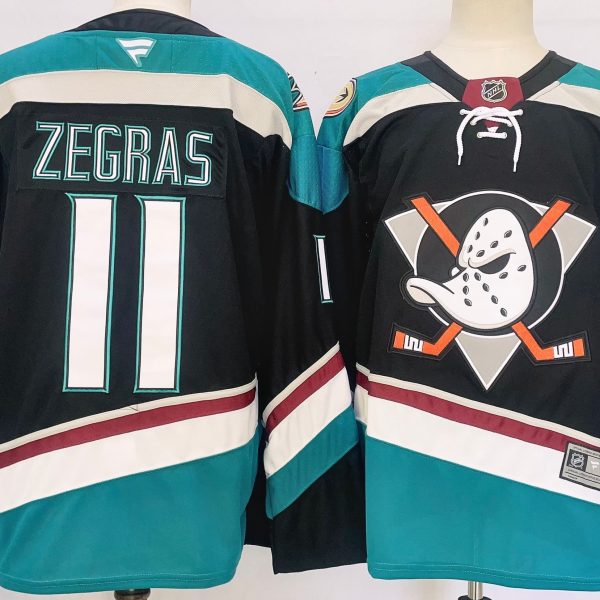 Men's #11 Trevor Zegras Anaheim Ducks Black City Edition Jersey