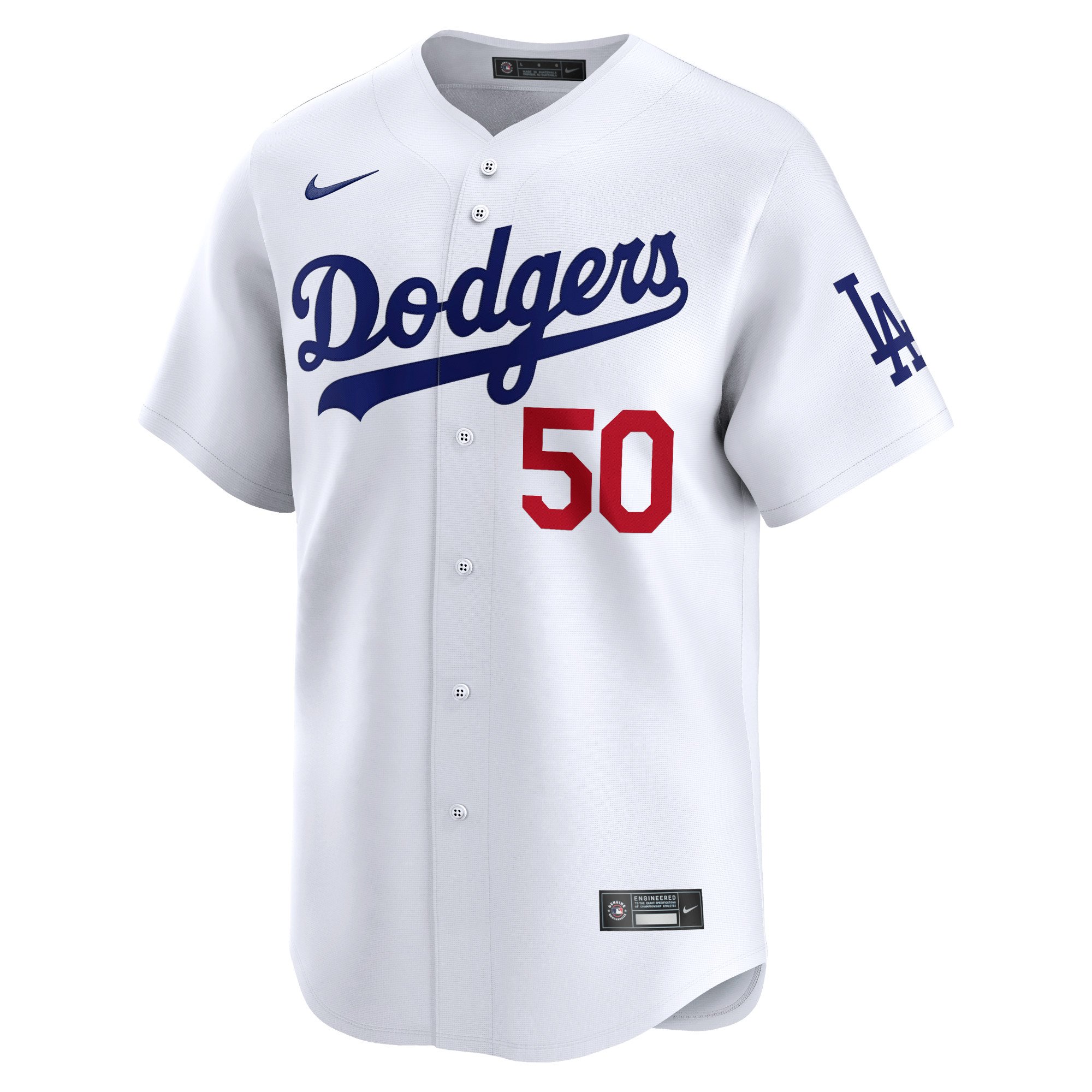 Men's Los Angeles Dodgers Mookie Betts Nike White Home Limited Player Jersey - Image 3