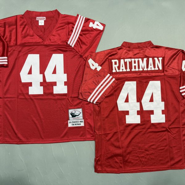 Men's #44 Tom Rathman San Francisco 49ers Red Jersey