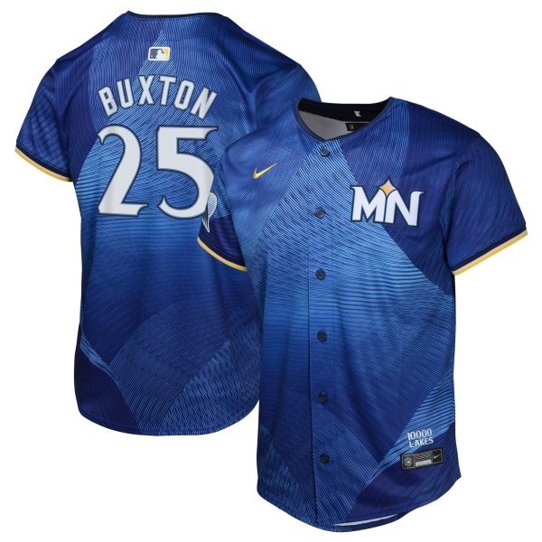 Youth Minnesota Twins #25 Byron Buxton Nike Royal 2024 City Connect  Jersey