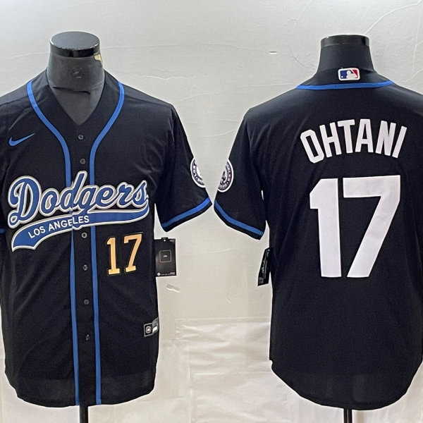 Men's Los Angeles Dodgers #17 Nike Black Shohei Ohtani Jersey
