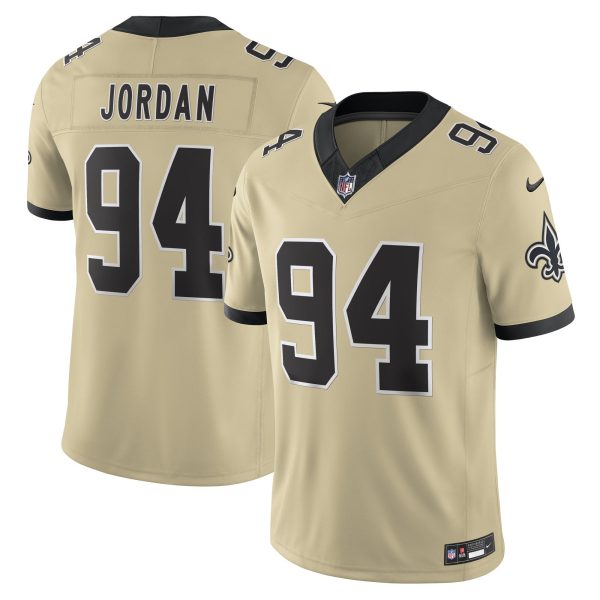Men's New Orleans Saints #94 Cameron Jordan Nike Gold Alternate Gameday Golds Alternate Vapor F.U.S.E. Limited Jersey