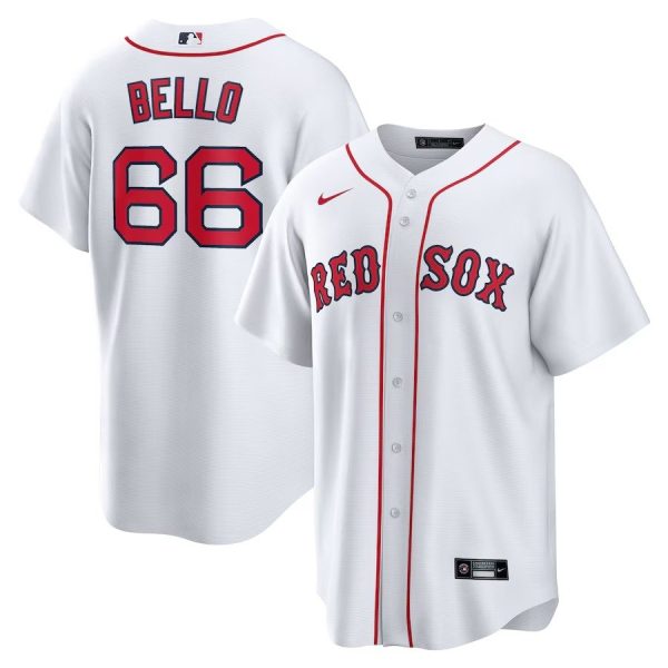 Men's #66 Brayan Bello Boston Red Sox Nike Home White Jersey
