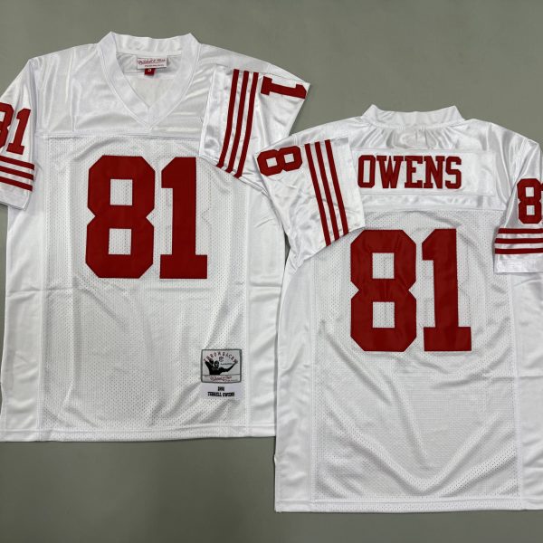Men's #81 Terrell Owens San Francisco 49ers White Jersey