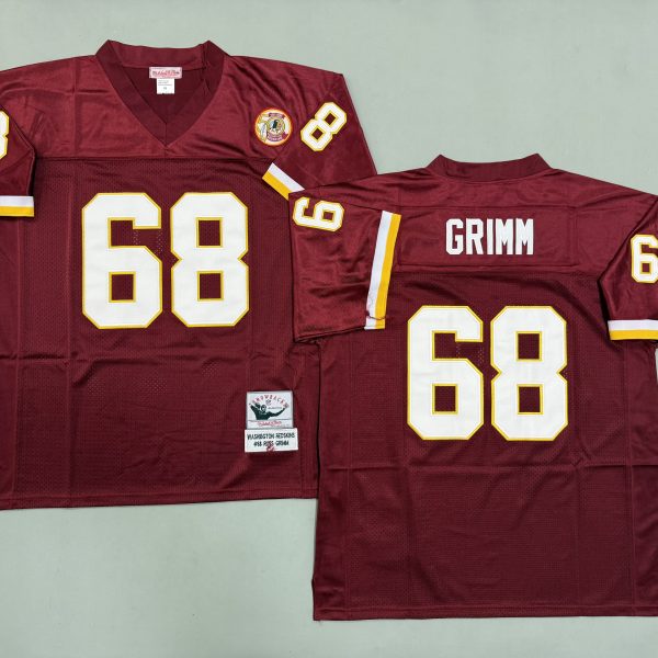 Men's Washington Commanders #68 Russ Grimm Red Jersey
