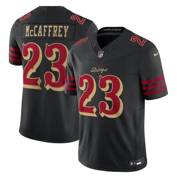 Men's San Francisco 49ers #23 Christian McCaffrey Black Rivalries Collection F.U.S.E. Vapor Limited Stitched Jersey