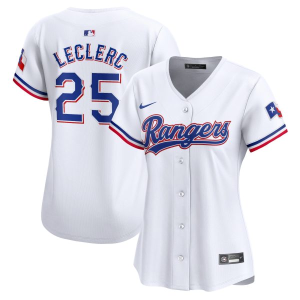 Women's Texas Rangers JosÃ© Leclerc Nike White Home Limited Player Jersey