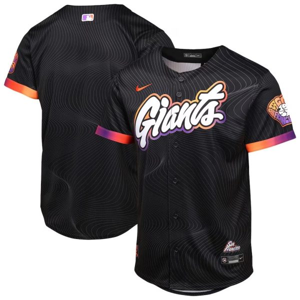 Youth San Francisco Giants Outerstuff 2025 City Connect Limited Anthracite Jersey