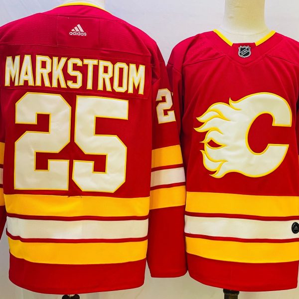 Men's #25 Jacob Markstrom Calgary Flames Red NHL Jersey