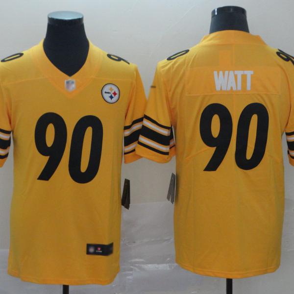 Pittsburgh Steelers #90 T. J. Watt Gold Men's Stitched NFL Limited Inverted Legend Jersey