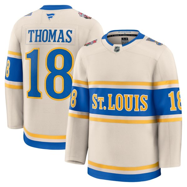 Robert Thomas #18 St. Louis Blues Fanatics 2025 NHL Winter Classic Premium Player Cream Jersey
