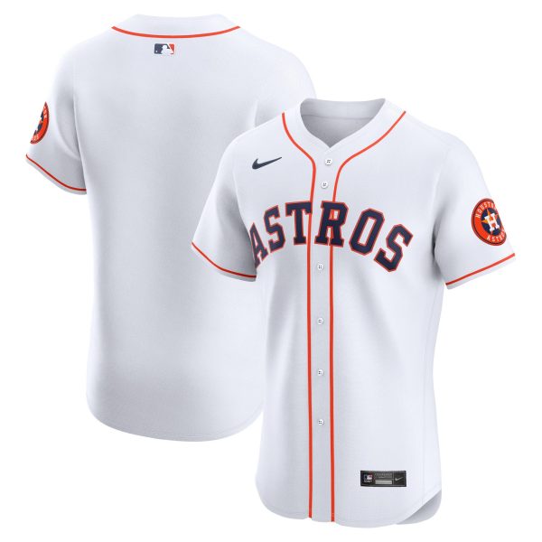 Men's Houston Astros  Nike White Home Vapor Premier Elite Patch Jersey