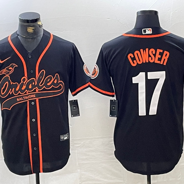 Men's Baltimore Orioles #17 Colton Cowser Black Baseball Jersey
