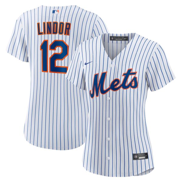 Women's New York Mets Francisco Lindor Nike White Home Replica Player Jersey