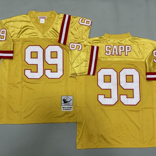 Men's #99 Warren Sapp Tampa Bay Buccaneers Yellow Jersey