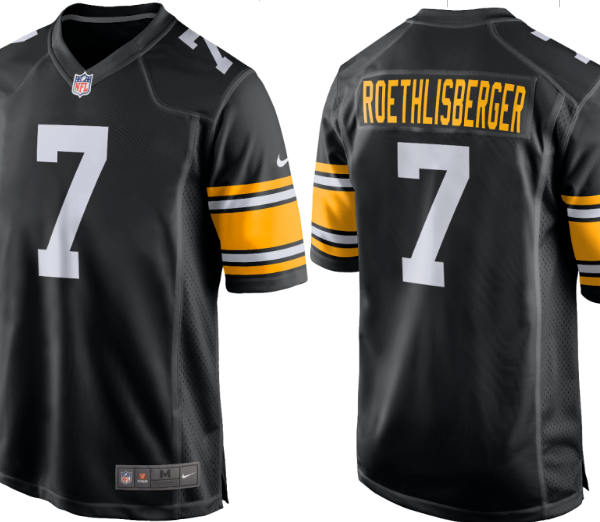 Men's Nike Pittsburgh Steelers #7 Ben Roethlisberger 2018 Throwback Replica Jersey