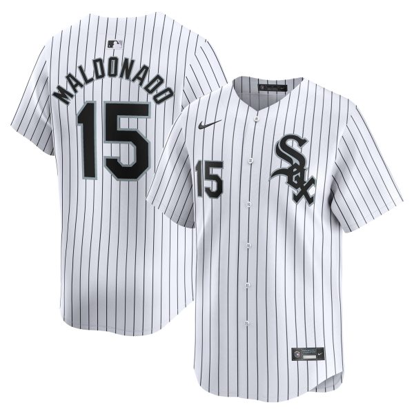 Men's Chicago White Sox MartÃ­n Maldonado Nike White Home Limited Player Jersey