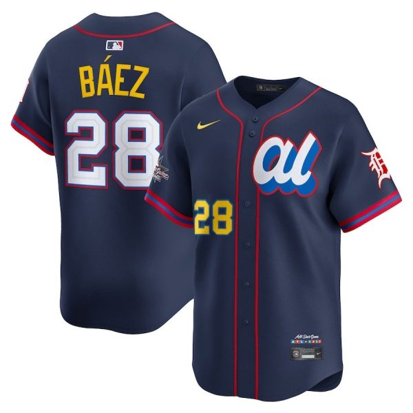 Men's American League #28 Javier Baez Nike Navy 2025 All-Star Edition Limited Player Jersey