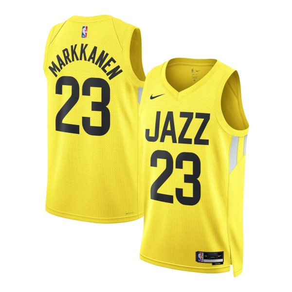Unisex Utah Jazz Lauri Markkanen Nike Gold Swingman Jersey - Icon Edition