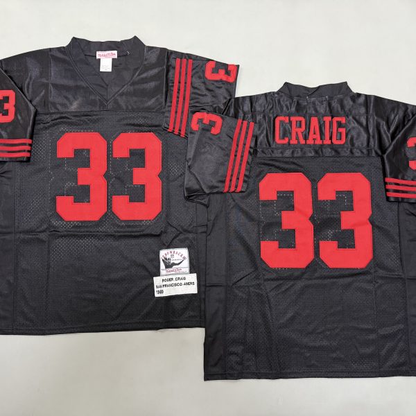 Men's #33 Roger Craig San Francisco 49ers Black Jersey