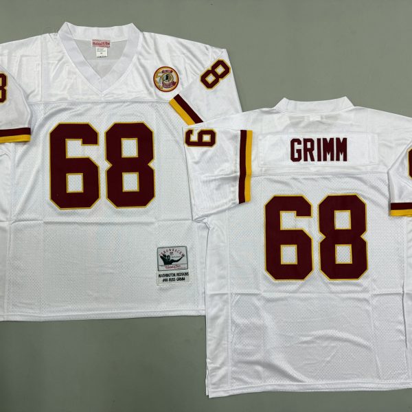 Men's Washington Commanders #68 Russ Grimm White Jersey