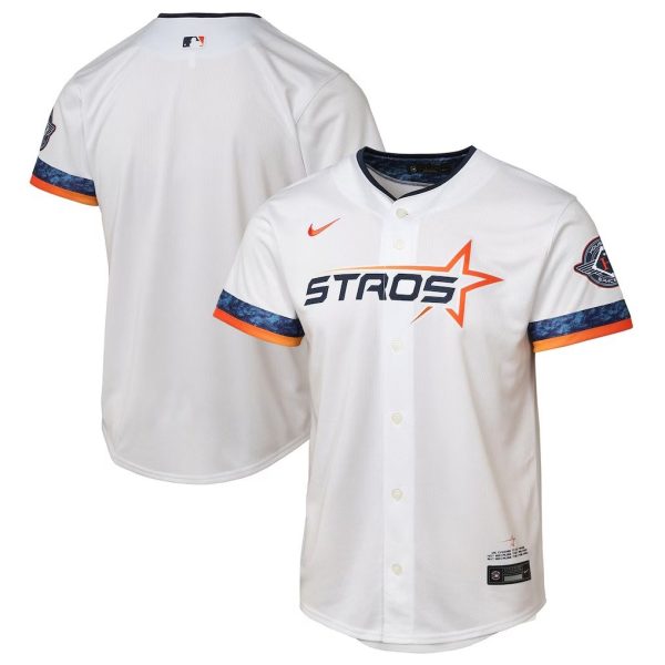 Youth Houston Astros Nike 2025 City Connect Limited White Jersey