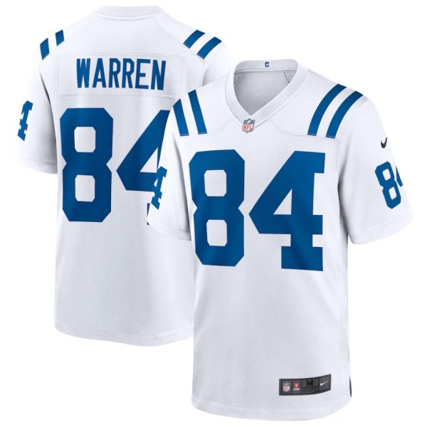 Men's Indianapolis Colts Tyler Warren Nike White Game Jersey
